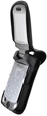 Калъф Sonim XP3 с възможност за сгъване на облегалката, стабилна Оборудвана Черен Кожен калъф с Въртящ се с подвижен метален клипс за колан, подходящи за телефон SonimXP3 Fli