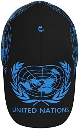Емблемата на Организацията на Обединените Нации Унисекс С 3D Принтом Класическата бейзболна шапка възстановяване на предишното положение Плосък Bill Хип-Хоп Шапка