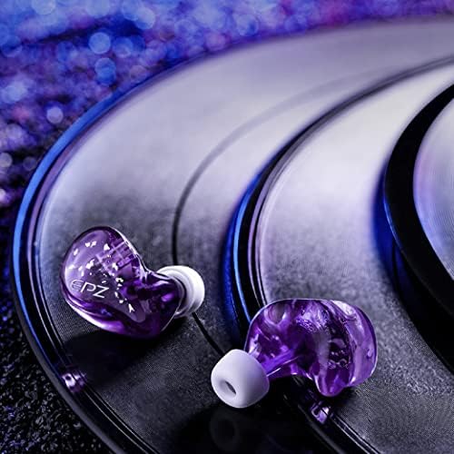 Жични слушалки-втулки EPZ K1, Динамичен водача размер 1BA + 1DD с титанов щанга с покритие 9,2 мм, конектор 3.5 мм, звук на HiFi, намаляване на шума, синьо