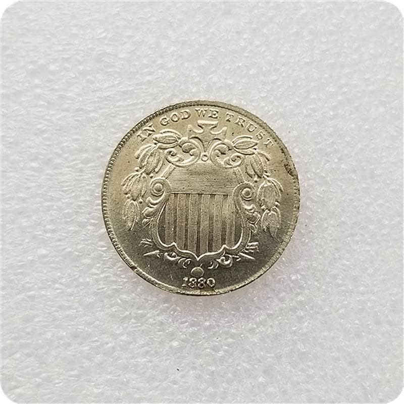 Старинни Занаяти Американска 5-Центовая Никелова монета 1866 ~ 1883