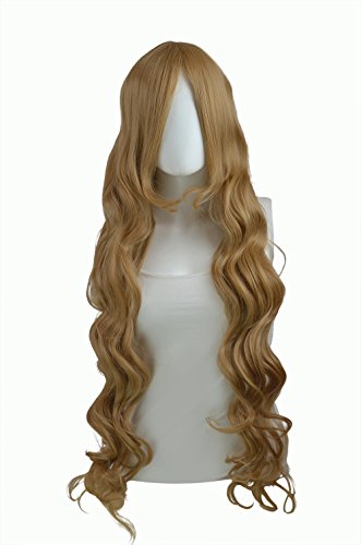 Епична cosplay Хера, пепеляво-блондинистый къдрава перука 38 инча (25 см)