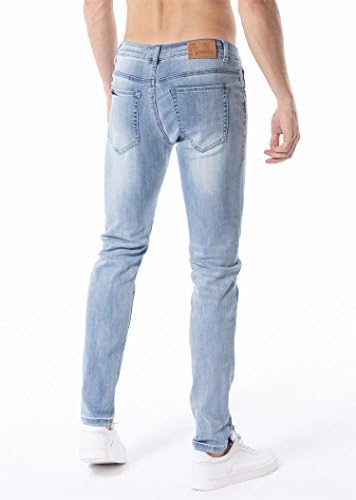 Дънкови Панталони ZLZ Slim Fit, Изглеждащи по-Млади, Модерни Цветни Удобни Дънкови Панталони-участък за мъже, Прилепнали