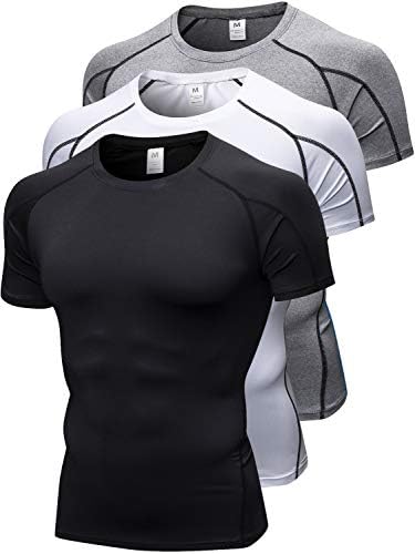 3 Опаковки Мъжки Компрессионных Ризи, Тренировочная Тениска с къс ръкав, Стръмни Сухи Тениски, Основната Спортна Готина