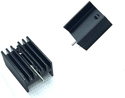 Радиатор TO220, Монтажни комплекти радиатора To-220, за охлаждане на MOSFET SCR Регулатор на мощността IC, Регулатор на напрежение LM78XX, MOSFET Транзистор (25 mm x 34 mm x 12 mm) Черен