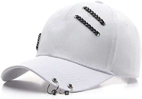 MHYFC Мъжки Дамски Бейзболна шапка с пръстен-веригата, на Хладно Модерен Мотор Шапка За танци, Памучен Солнцезащитная шапка, Нова шапка (Цвят: E, размер: 1)