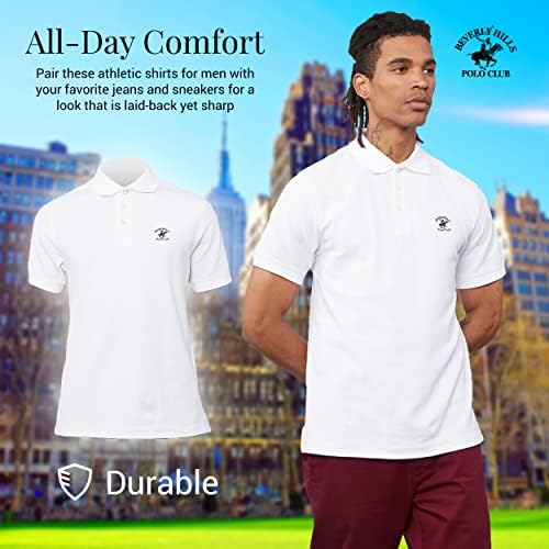 3 Опаковки на мъжки Ризи поло - Мъжки Ризи за голф, Мъжки ризи Поло Pique (S-XL)