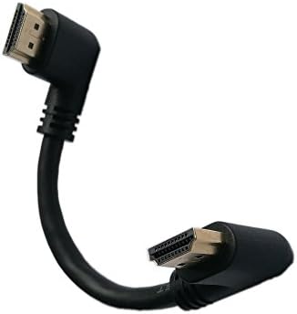 zdyCGTime 5-инчов кабел HDMI под прав ъгъл от 90 градуса вертикално вдясно -Поддържа 4K @ 60Hz, висока скорост, HDMI