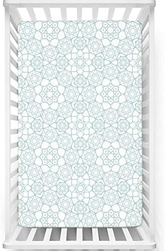 Кухненски Кърпи за яслите в Марокански стил, Портативни мини-Чаршафи за легла от Ултра Мек материал -Бебешки Кърпи за момичета или Момчета, 24 x 38, Бяла Морска Пяна