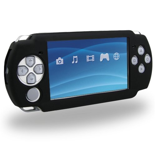 Черен Силиконов кожен Калъф За маркови Sony PSP Slim 2000 PlayStation