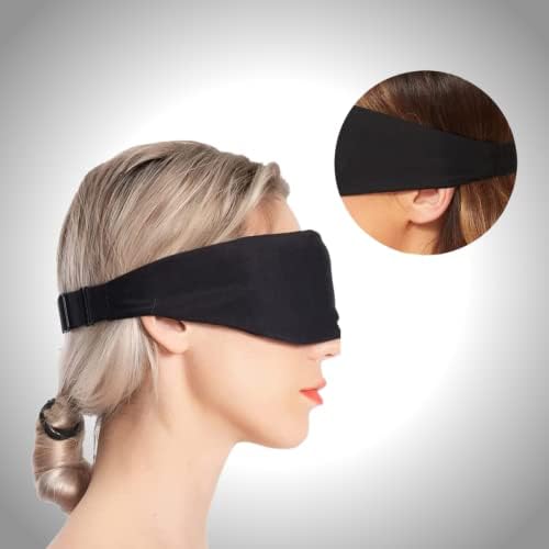 Памучен маска за сън SAMADHAAN с формованными чашки за очите, за жени и за мъже - 3D Ултра-Мек Плюшен Охлаждаща Затемняющая
