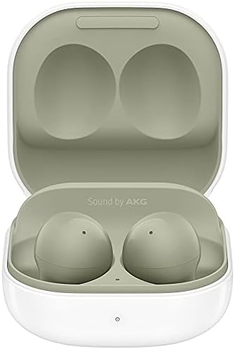 SAMSUNG Galaxy Buds2 Настоящите Безжични слушалки с Шумопотискане съраунд звук Bluetooth Easy Удобна засаждане Сензорно управление, Международна версия (Маслинова) (обновена)