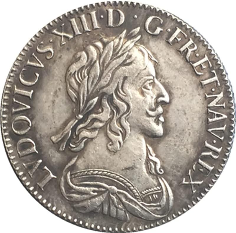 QINGFENG 1644 Френска Монета От Чист Мед С Посеребренным Покритие Антични Сребро Доларова Монета Ръчно изработени Колекция може да се Взривят