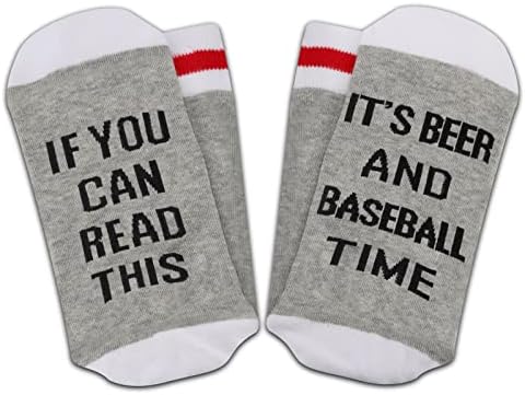 ZJXHPO Подарък за Бейзбол купоните, Ако можете Да Прочетете Това, че Е подарък за Чорапи на време Бира И Бейзбол, за Мъже, Подарък за Фен на Бейзбола