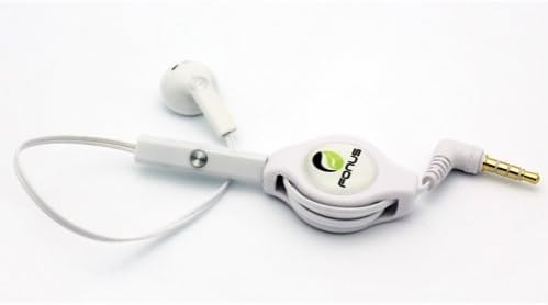 Бяла прибиращ 3,5-мм Монофоническая хендсфри слушалки с микрофон с една подложка за iPhone 5S, 5C, 5, 5G - iPhone 4S,
