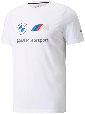 Тениска с логото на PUMA Мъжки Стандартната BMW MMS Essentials, Бяла, XX-Large
