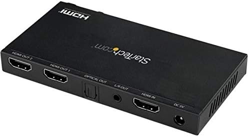 StarTech.com 2-Портов HDMI-сплитер (1x2) - 4K 60Hz UHD HDMI 2.0 Аудио Видео сплитер с мащабируема и извличане на аудио