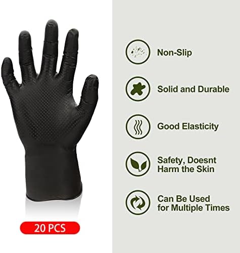 Например Кърпа За Пластмасови домакински Ръкавици за почистване, Ръкавици за Еднократна употреба С Дълги Ръкави, Черни
