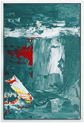 999Store плаващ рамка на абстрактното изкуство, вертикална картина за стена (Canvas_White Frame_16X24 инча) White024