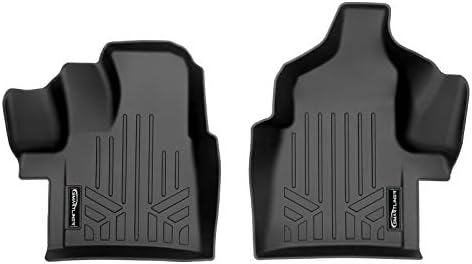 Втулки за постелки на първия ред на SMARTLINER Custom Fit черно, съвместими с 2020-2023 години, Съвместими с Ford Transit с винил покритие (без Transit Connect)