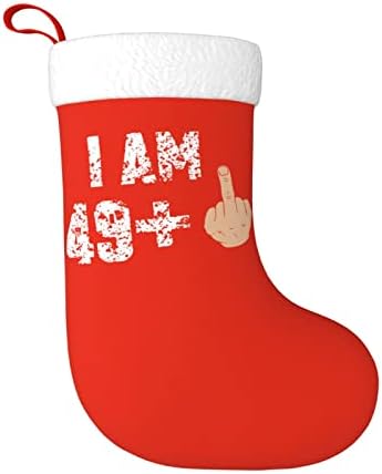 Хубава Варфарин Идея за Подарък за 50-ия Рожден Ден на Коледа Отглеждане на Коледни Празнични Украси Камина Окачен на Стелката 18 Инча(А) А) Чорапи
