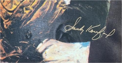 Санди Куфакс, Платно 29 x 36, Ръчно подпис на Стивън Холанд Доджерса x/170 с Автограф, MLB Art