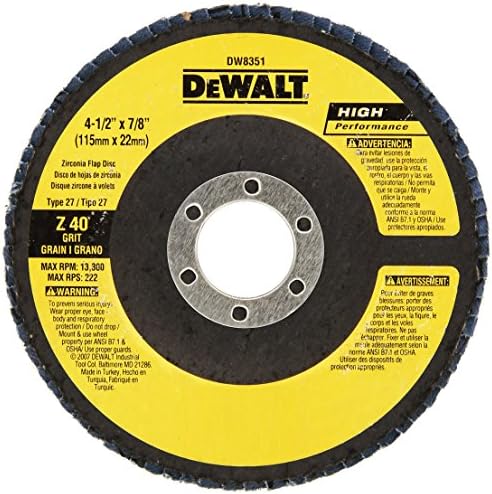 Диск с капак DEWALT DW8353 размер 4-1/2 инча в 7/8 инча 80 грама Тип на 27