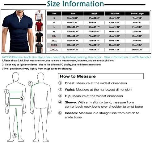 WENKOMG1 Мъжки Памучен Спортна Риза Поло С Къс Ръкав, Спортни Упражнения За Фитнес, Приталенная Риза За Голф С Контрастни Яка