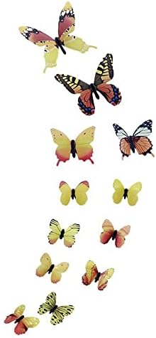 Стикер с пеперуда, Светещ в Тъмното, 3D Стикер с Пеперуда за монтаж на таван Декор на Стените, 12 бр., Самозалепващи