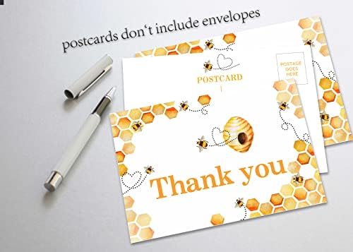 Картичка с благодарност Yuansail Baby Shower, Картички, с благодарност, 25 пощенски картички – (bb013-ganxie)