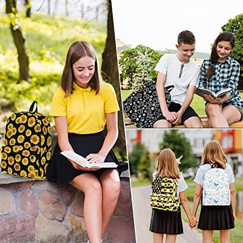 Класически Училище раница Sunflower за тийнейджъри, Момичета и момчета, студенти, 17-Инчови олекотени Чанти за книги
