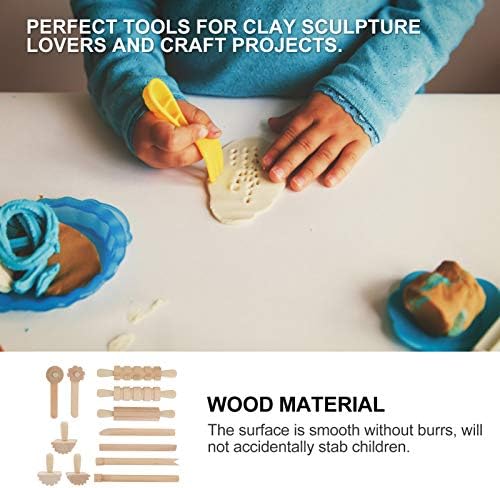 Toddmomy 12 бр. Детски Набор от Инструменти от Дървена Глина, Инструменти за Скулптура от Глина за Деца и професията