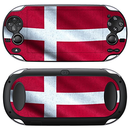 Стикер с надпис Sony PlayStation Vita Design Skin знаме на Дания за PlayStation Vita