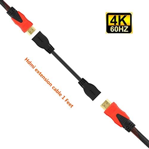 Удлинительный кабел Anbear 4K, HDMI дължина 1 МЕТЪР от жена на жена, Позлатени Високоскоростен Удължител HDMI2.0 с Двойно