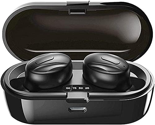 Hoseili【2022 нова версия на Bluetooth слушалки.Безжични слушалки Bluetooth версия 5.0, ушите, Стереофоничен микрофон, Мини-Безжични Слушалки със Слушалки и Преносимо зарядно калъ