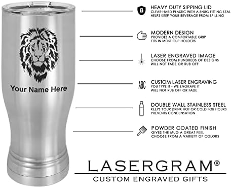 Чаша Pilsner с вакуумна Изолация LaserGram 14 грама, Семейна Медицинска сестра FNP, Приложен Персонални Гравиране (Неръждаема Стомана)