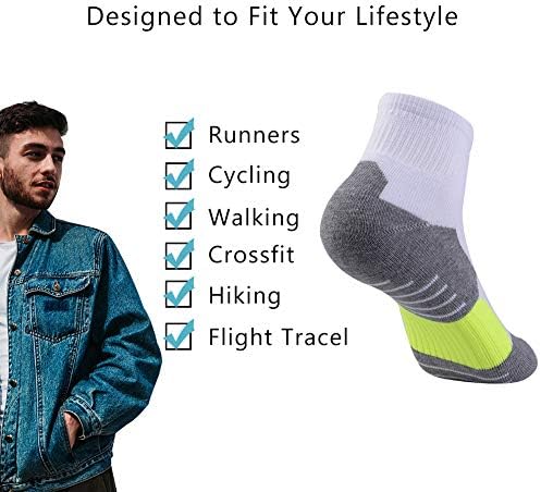 Мъжки Спортни Чорапи на Щиколотке С една четвърт Меки Спортни Ежедневните Чорапи За Джогинг 6 Опаковки
