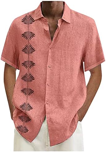Мъжки Дишаща Тениска с Принтом Pollover, Модни Плажната Празнична Дрехи С Ревери, Блузи, Приталенная Хавайска Тениска