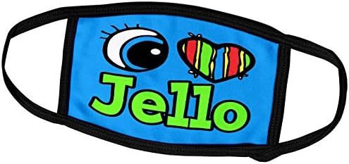 Капаци за лице 3dRose Bright Eye Сърце I Love Jello (fc_106202_1)