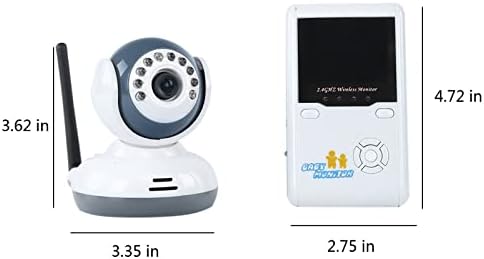 Следи бебето XUnion #E0zE32, 24-Инчов LCD дисплей, Видеоняня, Цифрови безжични видеомонитор 24 Ghz, 985 фута, Диапазон на предаване 2 W