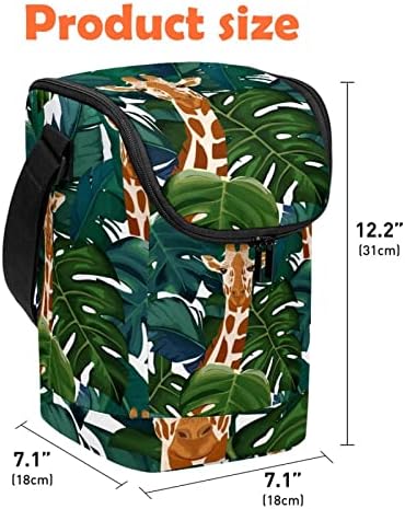 Компактно Ведерко за Обяд С Лятна Модел във формата на Палмови дървета И Жираф, Голямо Множество Кутия за Обяд, Чанта-Тоут
