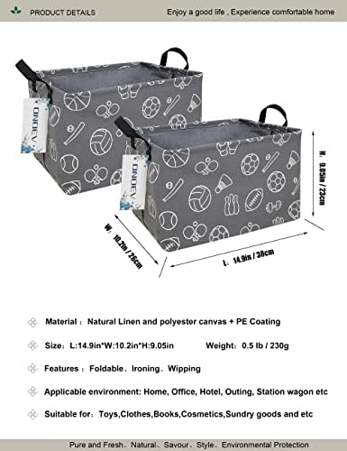 ONOEV 2 опаковки правоъгълна водоустойчива кошница за дрехи, сгъваема кошница за багаж, колички за бельо с дръжка, подарък кошница, подходяща за детска стая и съхранен