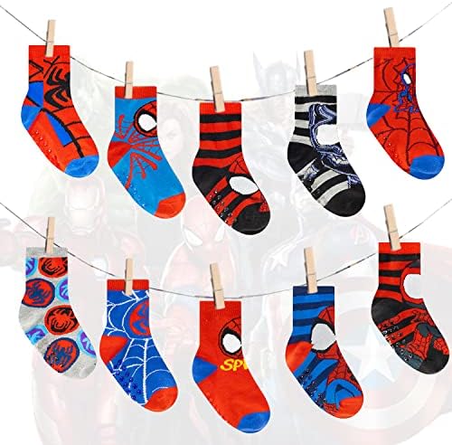 Чорапи с превземането на Човека-паяк, Чорапи за малки Момчета, 10 x, Чорапи с Превземането на Човека-Паяк За Деца, Страхотна