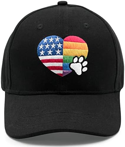 Гордостта на ЛГБТ Шапки за гейове и Лесбийки, Дъгова бейзболна шапка с Флага на сащ, Регулируем Шапка за Татко, Дамски