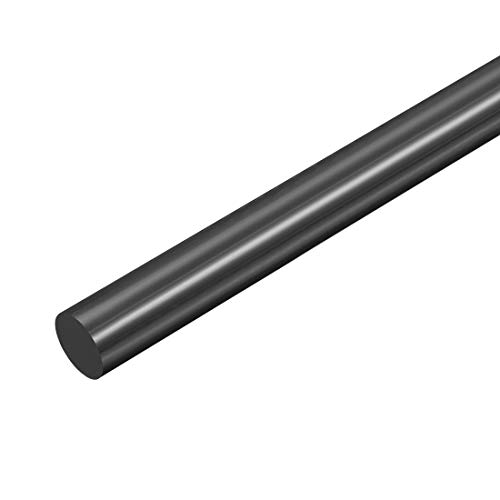 uxcell Пластмасова кръгла пръчка с диаметър 5/8 инча Дължина 20 инча, Черен (POM) Полиоксиметиленовые пръти Инженеринг Пластмасова кръгла пръчка (15 мм)