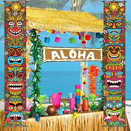 Декорация на партита Luau, Хавайски Банер в стил Тики, Аксесоари за Украса на Хавайски парти, Добре дошли Знак на Алоха, Един Банер в стил Тики-Бар, Тропически Банер с Т