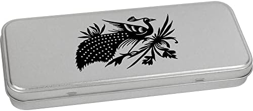 Лидице кутия за канцеларски материали Azeeda 'Oriental Peacock' с метални панти / Кутия за съхранение (TT00192931)