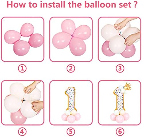 Цветни Топки с номера 6, Балони с Единорогом, 32-инчов Поничка, Балони за отглеждане, Номер 6, Балони във формата на