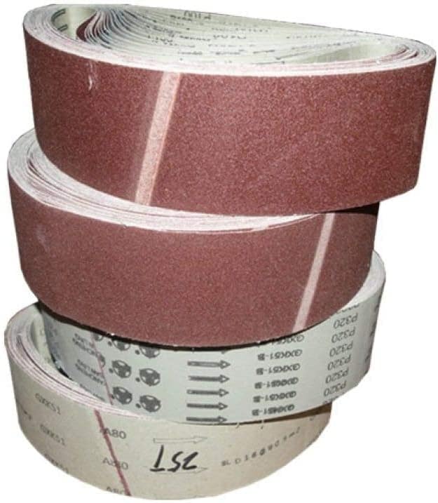 Abrasive belt Sand Belt 20 uds/lote Correa de Arena de 75x533mm, 40-800 correas de lijado de óxido de aluminio, 3* 21 para pulir la máquina de Correa de Arena Колан сандер ( Color : 600 Grits )