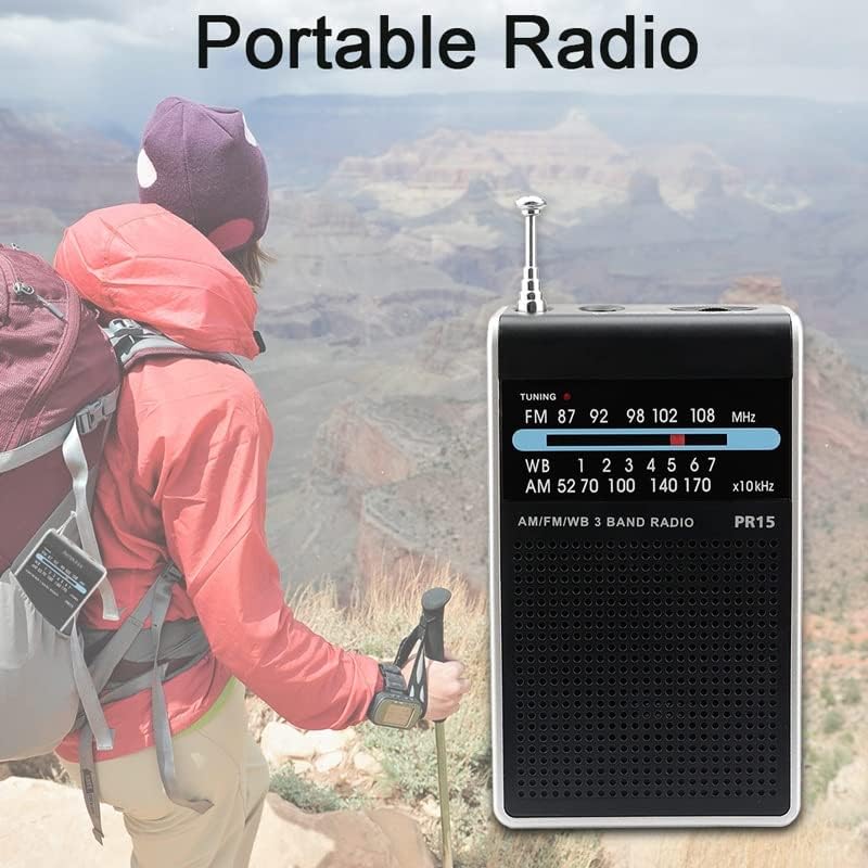 XDCHLK PR15 FM AM NOAA Pointer Тунинг Радио Мини Джобно радио Преносим Джобен Радиоприемник с Предупреждение за Времето
