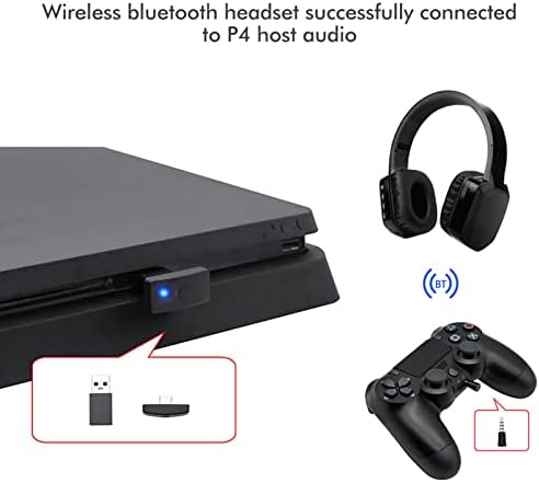 Nikou PS4 Bluetooth Адаптер, Безжични PS5 Bluetooth 5.0 Аудиоприемник Предавател PC Игри Музикален Адаптер за Слушалки